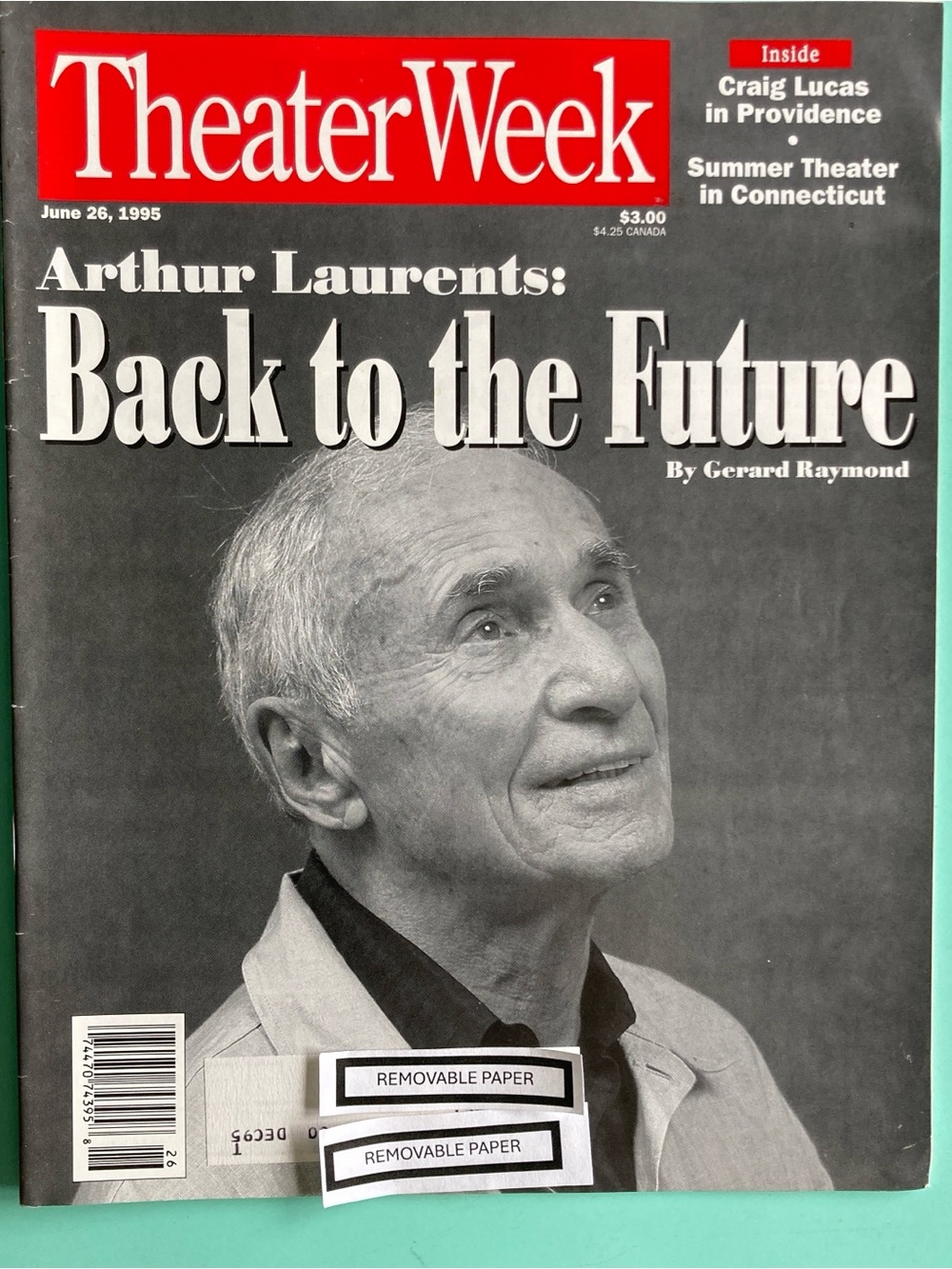 Arthur Laurents Daniele's Dance Theater Week Magazine June 26 1995 Address Label